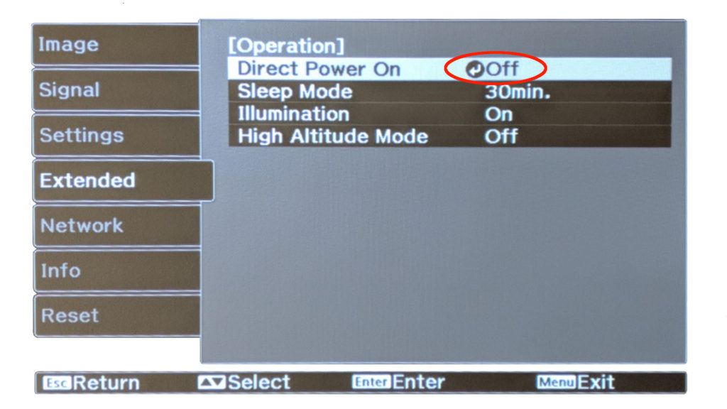 Direct Power On