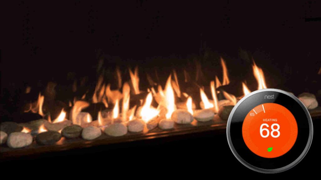 Nest thermostat gas fireplace