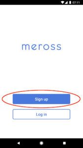 meross Sign up