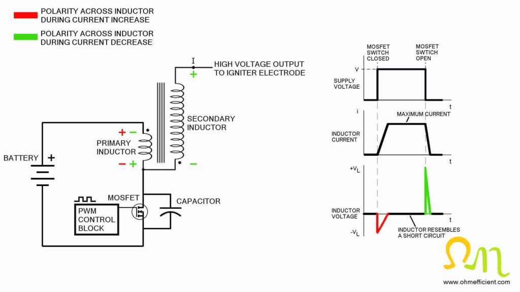 High voltage spark generator circuit diagram