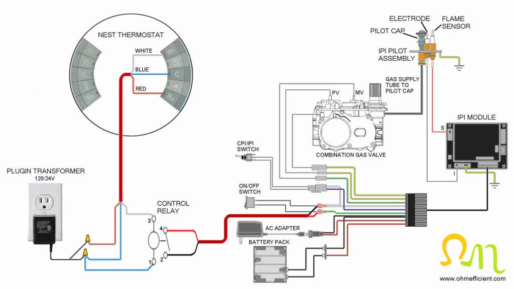 Intermittent pilot ignition gas fireplace plugin transformer wiring diagram