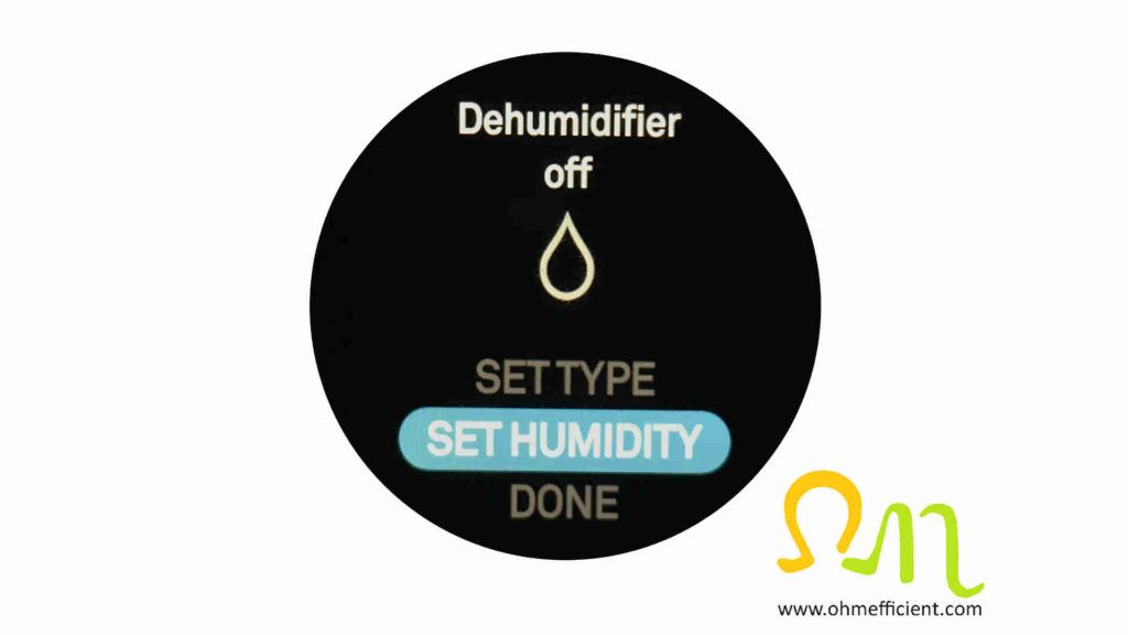 Nest dehumidifier set humidity